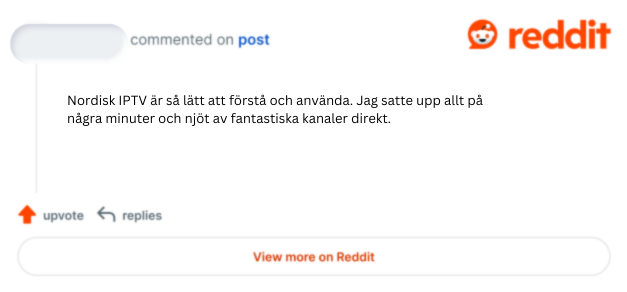 nordisk iptv reddit review
